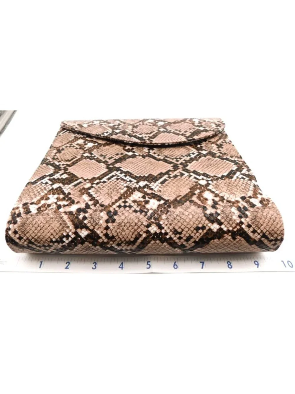 Faux Snakeskin 6 Ring Planner Binder Organizer Folio Refillable Brown Beige